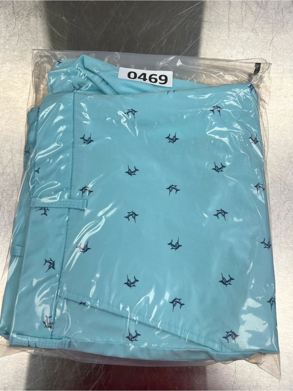 Izod Light Blue Printed Men’s Flat Front Shorts 42